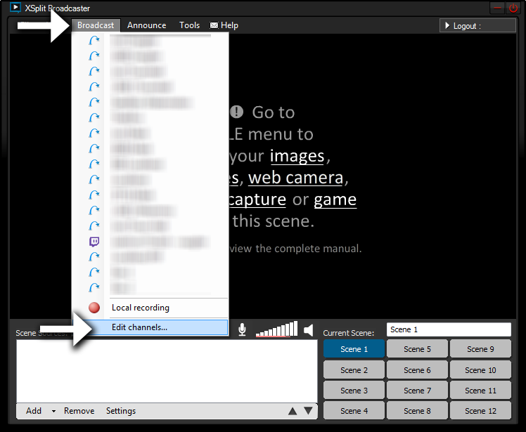 xsplit rtmp server setup